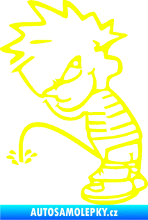 Samolepka Boy čůrá 002 levá Fluorescentní žlutá