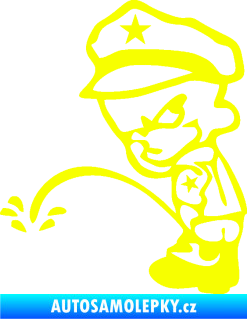 Samolepka Boy čůrá 003 levá Fluorescentní žlutá