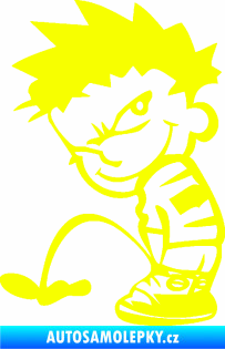 Samolepka Boy čůrá 005 levá Fluorescentní žlutá