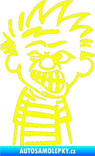 Samolepka Boy naštvanej levá Fluorescentní žlutá