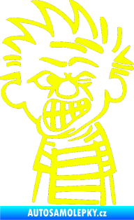 Samolepka Boy naštvanej pravá Fluorescentní žlutá