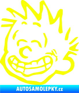 Samolepka Boy s úsměvem levá Fluorescentní žlutá