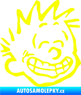Samolepka Boy s úsměvem pravá Fluorescentní žlutá