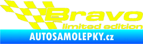 Samolepka Bravo limited edition levá Fluorescentní žlutá