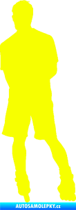 Samolepka Bruslař 004 levá Fluorescentní žlutá