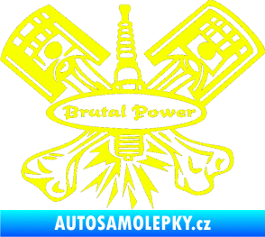 Samolepka Brutal power Fluorescentní žlutá
