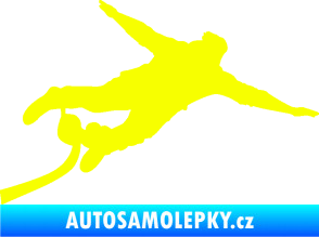 Samolepka Bungee jumping 001 pravá Fluorescentní žlutá