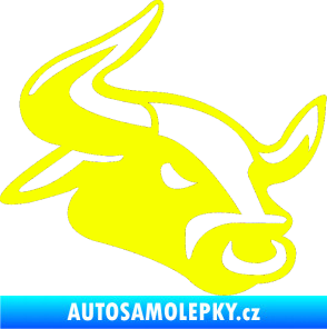 Samolepka Býk 001 pravá Fluorescentní žlutá