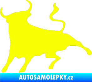 Samolepka Býk 002 levá Fluorescentní žlutá