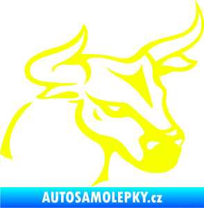 Samolepka Býk 005 pravá Fluorescentní žlutá