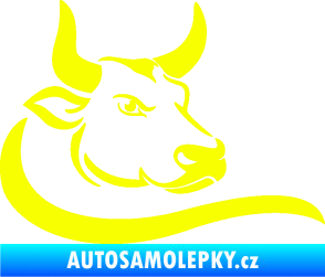 Samolepka Býk 008 pravá Fluorescentní žlutá