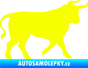 Samolepka Býk 011 pravá Fluorescentní žlutá