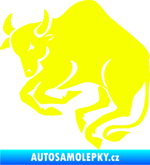 Samolepka Býk zvěrokruh 005 levá Fluorescentní žlutá