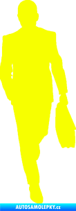 Samolepka Byznysmen 001 pravá Fluorescentní žlutá