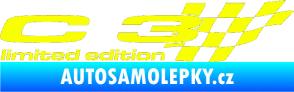 Samolepka C3 limited edition pravá Fluorescentní žlutá