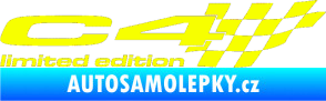 Samolepka C4 limited edition pravá Fluorescentní žlutá