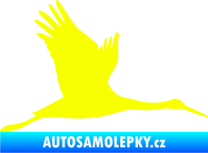 Samolepka Čáp 002 pravá Fluorescentní žlutá
