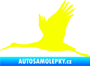 Samolepka Čáp 002 levá Fluorescentní žlutá