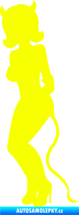 Samolepka Čertice 005 levá Fluorescentní žlutá
