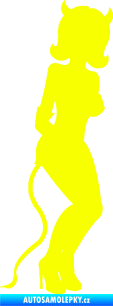 Samolepka Čertice 005 pravá Fluorescentní žlutá