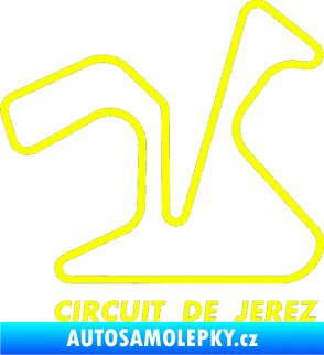Samolepka Okruh Circuito de Jerez Fluorescentní žlutá