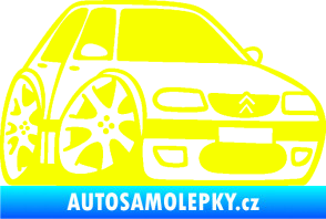 Samolepka Citroen saxo karikatura pravá Fluorescentní žlutá