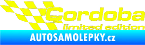 Samolepka Cordoba limited edition levá Fluorescentní žlutá