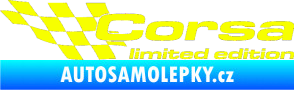 Samolepka Corsa limited edition levá Fluorescentní žlutá