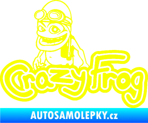 Samolepka Crazy frog 002 žabák Fluorescentní žlutá