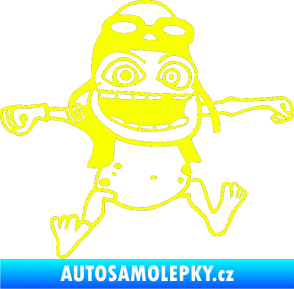 Samolepka Crazy frog pravá Fluorescentní žlutá