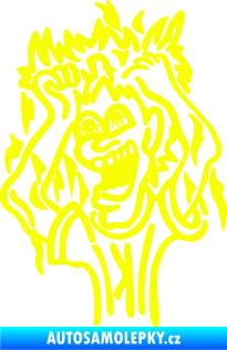 Samolepka Crazy man levá Fluorescentní žlutá