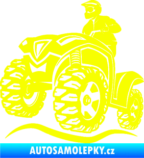 Samolepka Čtyřkolka 005 levá Fluorescentní žlutá