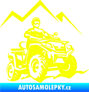 Samolepka Čtyřkolka 007 pravá Fluorescentní žlutá