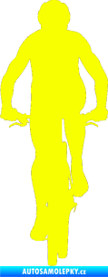 Samolepka Cyklista 002 levá Fluorescentní žlutá
