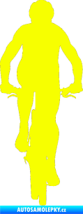 Samolepka Cyklista 002 pravá Fluorescentní žlutá