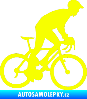 Samolepka Cyklista 003 pravá Fluorescentní žlutá