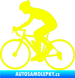 Samolepka Cyklista 005 levá Fluorescentní žlutá