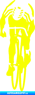 Samolepka Cyklista 007 levá Fluorescentní žlutá