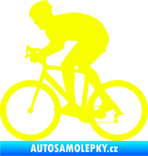 Samolepka Cyklista 008 levá Fluorescentní žlutá