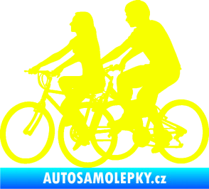 Samolepka Cyklisté 001 levá pár Fluorescentní žlutá