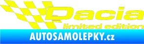 Samolepka Dacia limited edition levá Fluorescentní žlutá