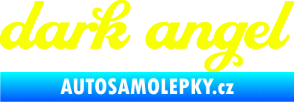 Samolepka Dark angel nápis Fluorescentní žlutá