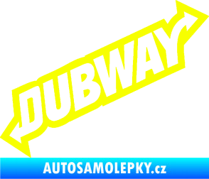 Samolepka Dübway 002 Fluorescentní žlutá