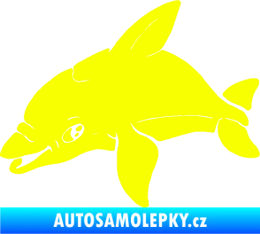Samolepka Delfín 003 levá Fluorescentní žlutá