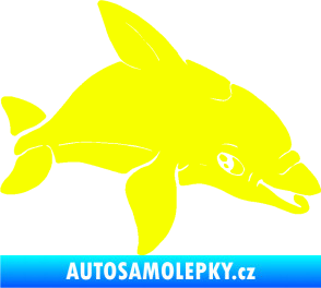 Samolepka Delfín 003 pravá Fluorescentní žlutá
