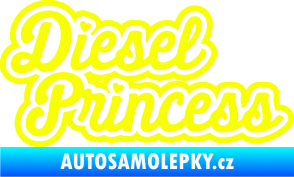 Samolepka Diesel princess nápis Fluorescentní žlutá