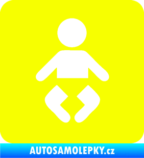 Samolepka Dítě v autě 093 symbol miminka Fluorescentní žlutá