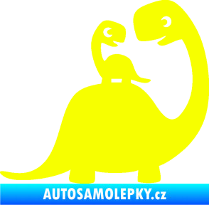 Samolepka Dítě v autě 105 pravá dinosaurus Fluorescentní žlutá