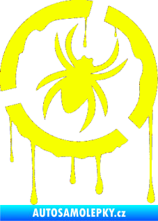 Samolepka Pavouk 001 - pravá Fluorescentní žlutá