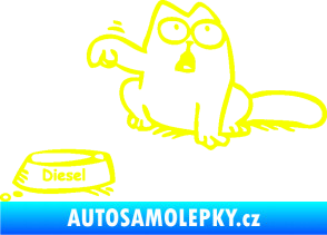 Samolepka Dolej diesel - levá Fluorescentní žlutá